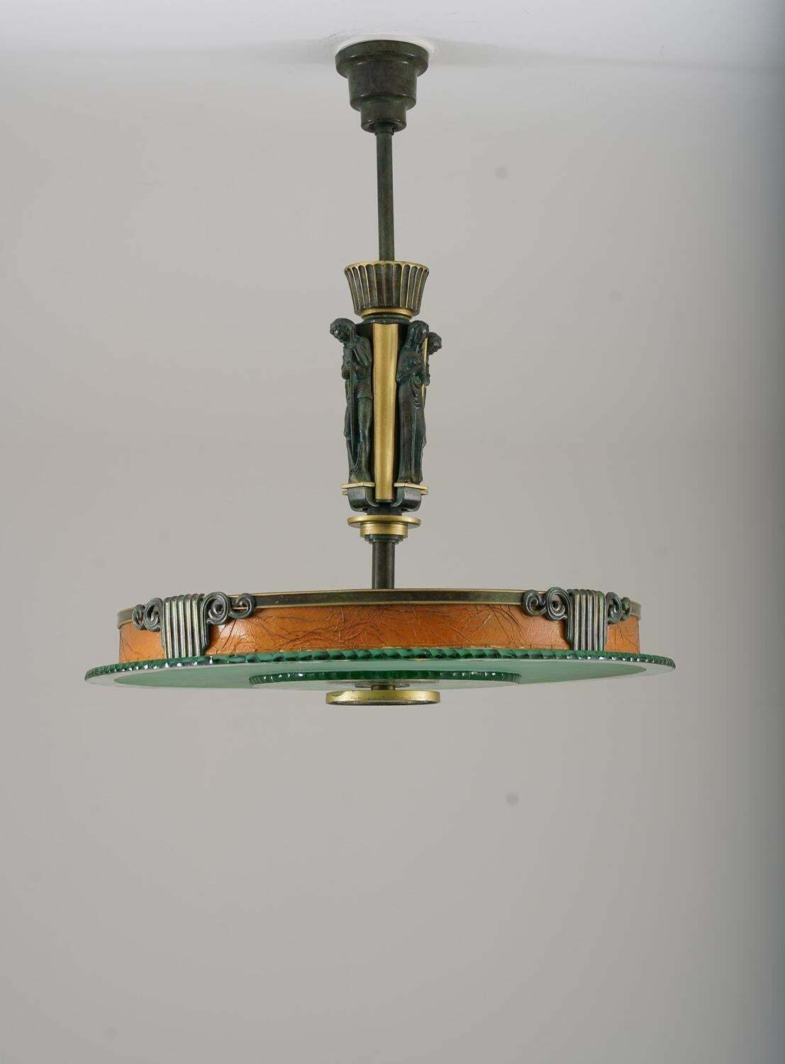 Swedish Grace Pendant In Glass And Patinated Brass photo furniture