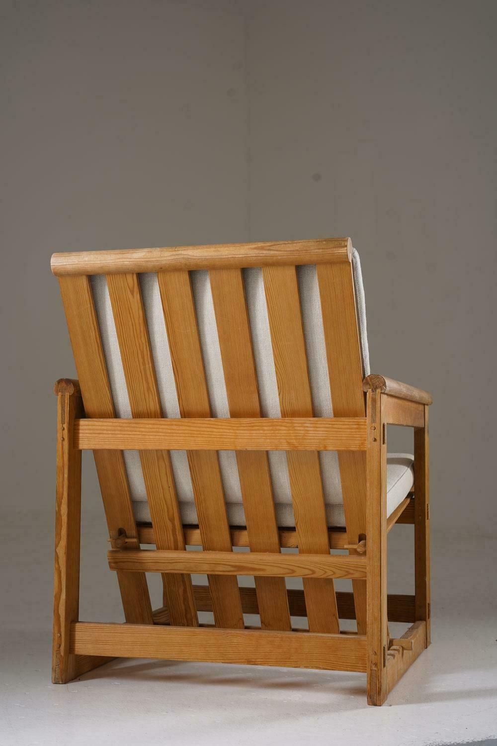 Scandinavian Lounge Chair In Pine, Model "Trybo" By Edvin Helseth, 1960s photo 3026.0