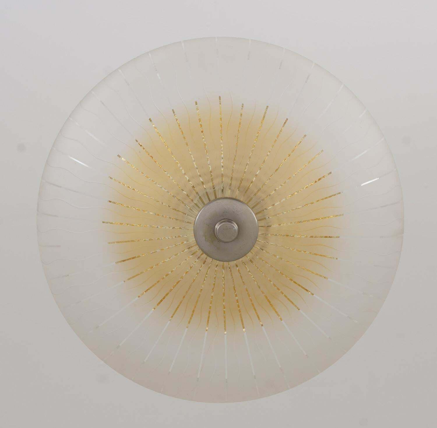Scandinavian Glass Pendant By Orrefors, Sweden photo for sale