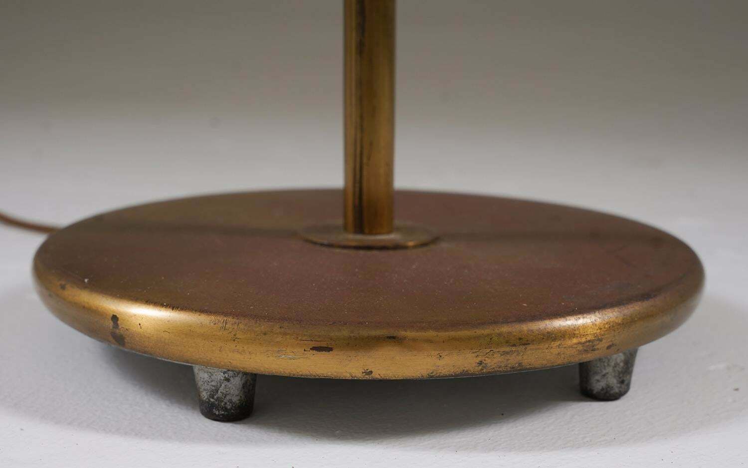 Swedish Mid Century Floor Lamp In Brass By Nordiska Kompaniet photo vinterior