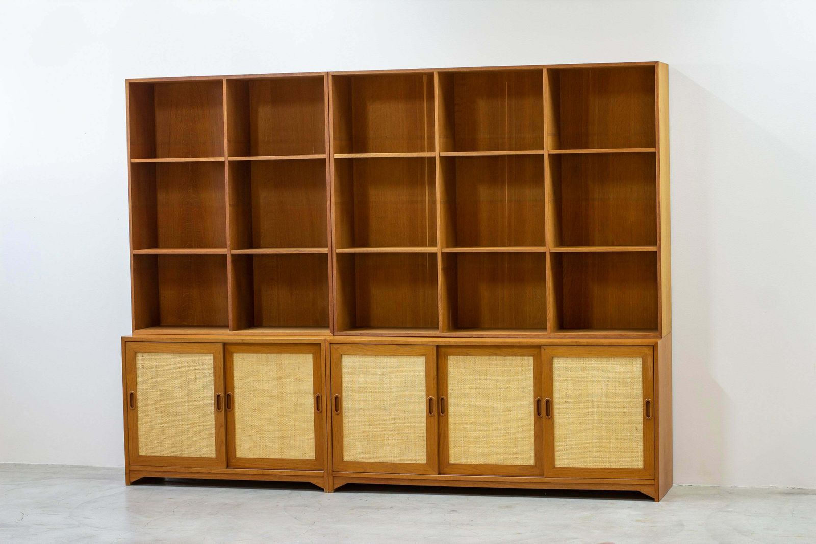 Furniture Bookshelf With Rattan By Alf Svensson photo