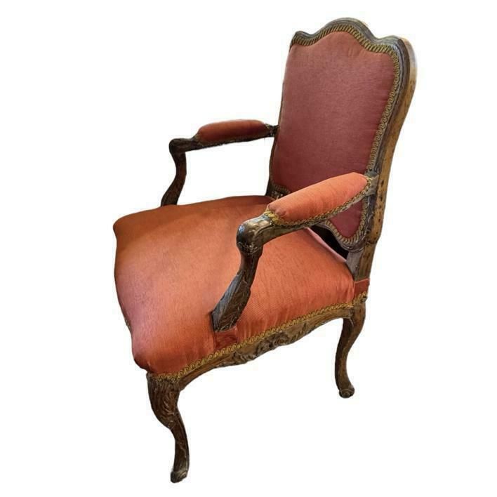 Fine 18th Century French Fauteuil In Colefax & Fowler Silk photo for sale