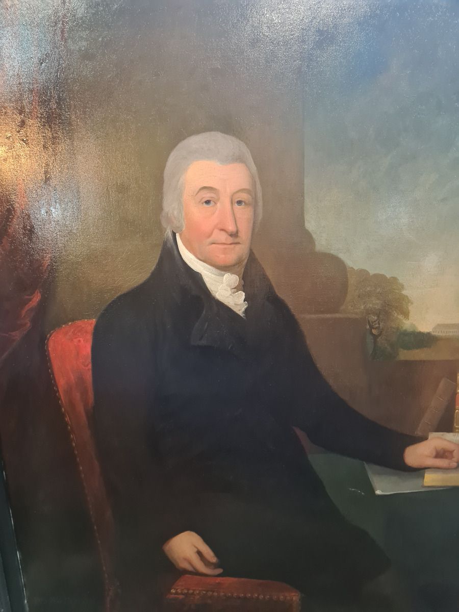 Oil Painting Of Rev Robert Hill From Hough Hall, 1805 photo Art