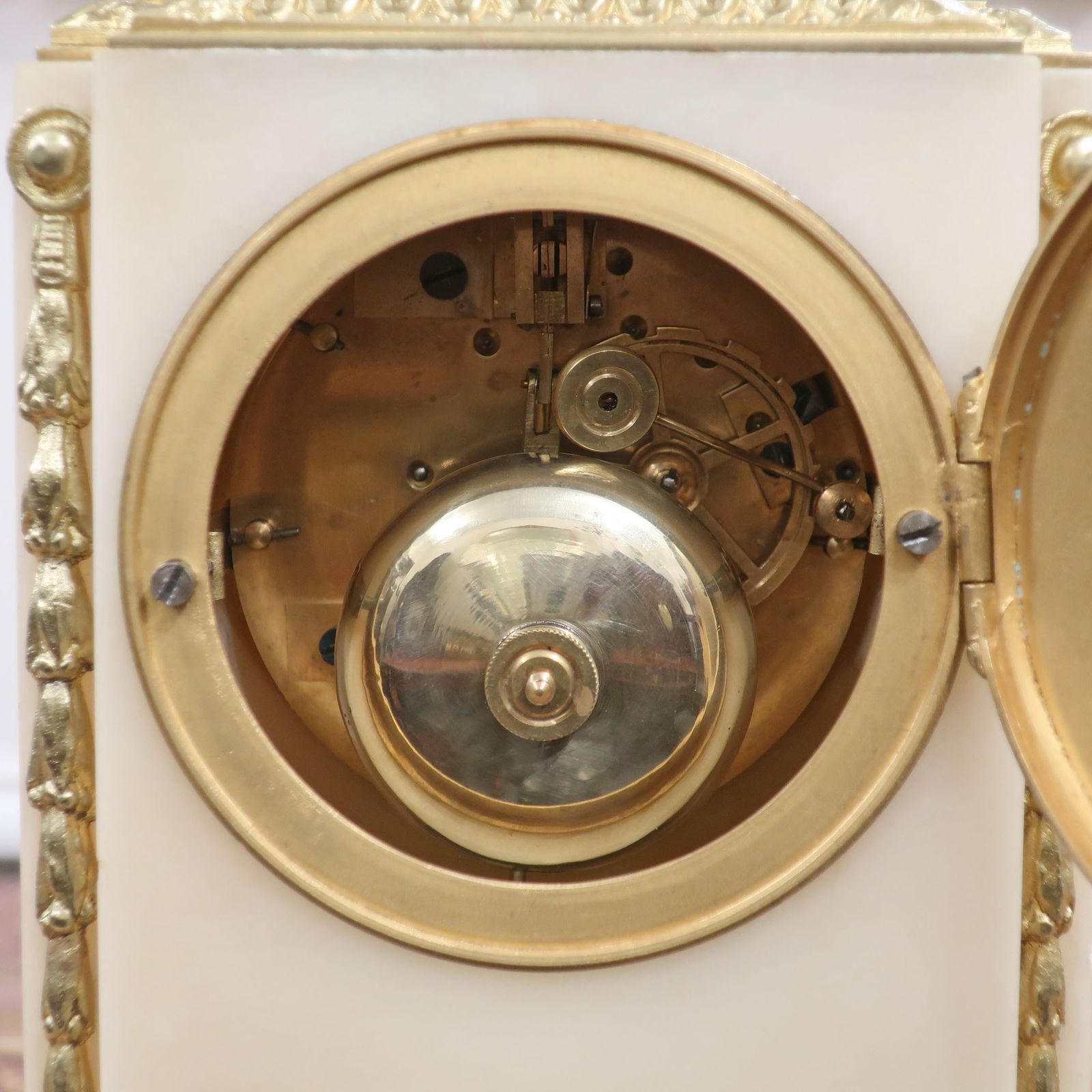 Home Decor French Louis XVI Style Marble And Bronze Gilt Clock Set By Samuel Marti photo