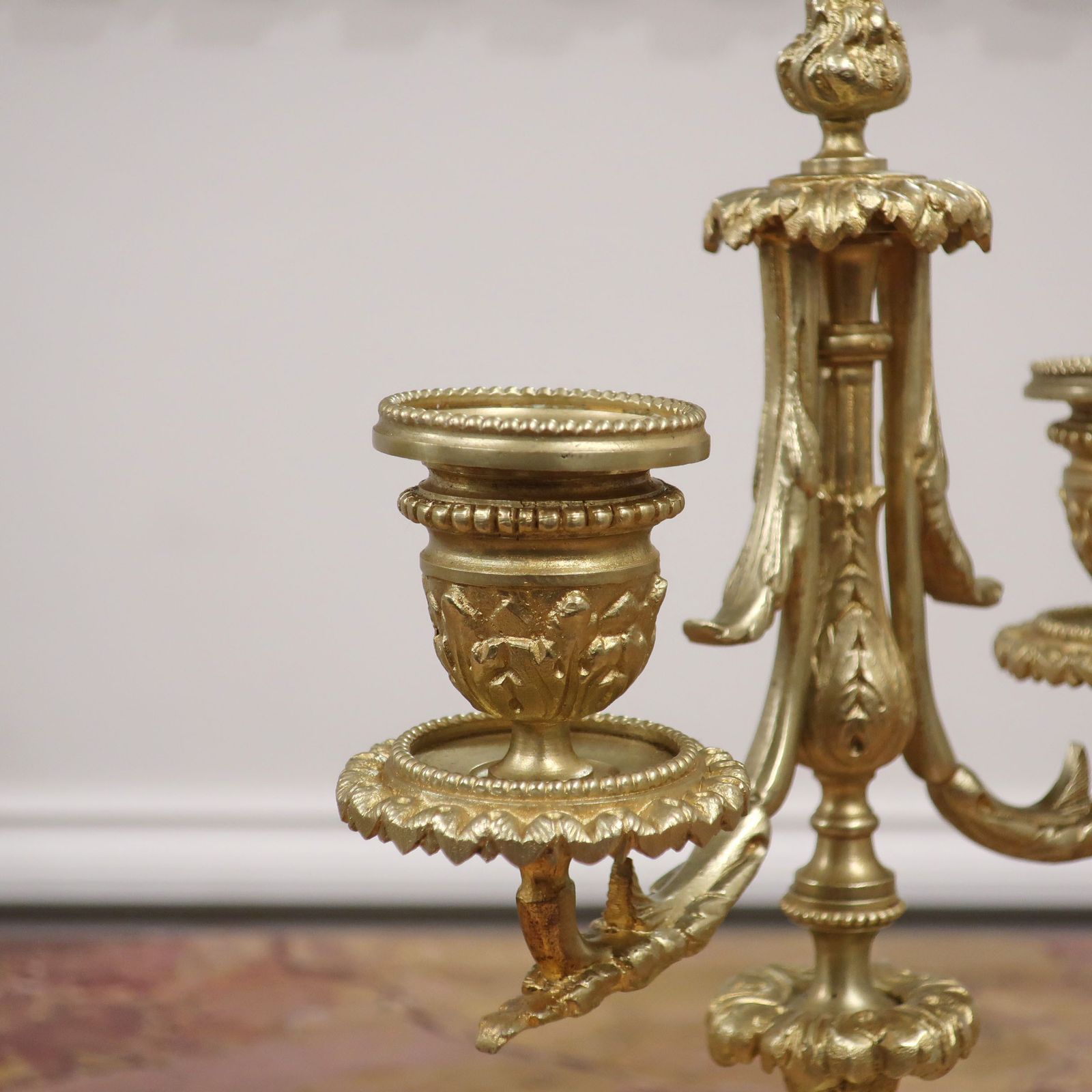 photo buy French Louis XVI Style Marble And Bronze Gilt Clock Set By Samuel Marti