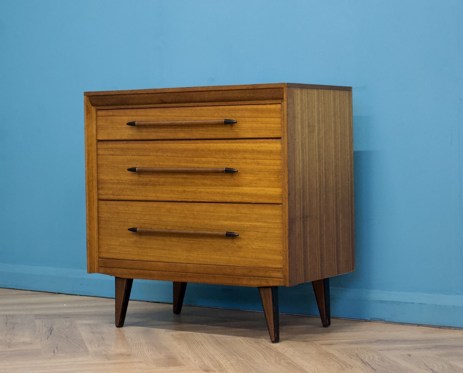 Mid Century Retro Teak Chest Of Drawers From Lebus photo for sale