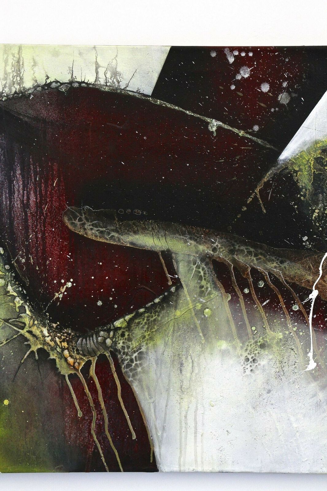 Abstract Painting "Crawfish Vs. Turtle", Acrylic On Canvas By Ms, Austria 2021 photo 6000.0