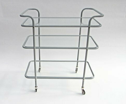 Ever Ready Bar Trolley In Powder Coat And Glass By Gunter Lambert photo for sale