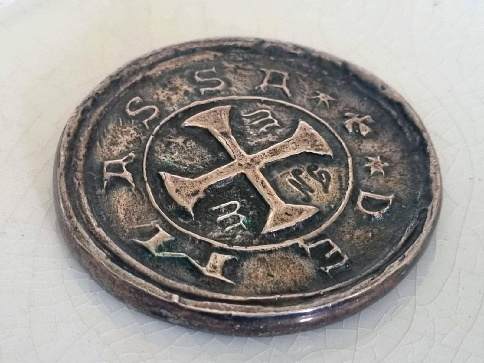 1986 Rotary Club Massa Marittima Bronze Medallion | Italian Clock Tower | Double Sided Service Token | Historical Italian Medal photo vinterior