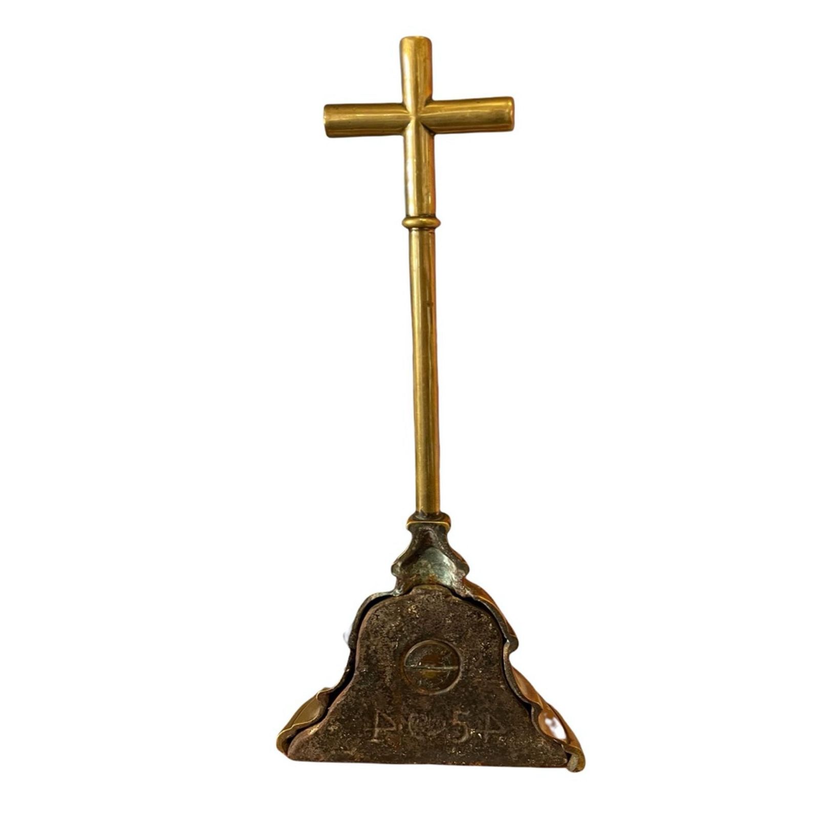 19th Century Door Brass Porter In The Form Of A Cross photo furniture
