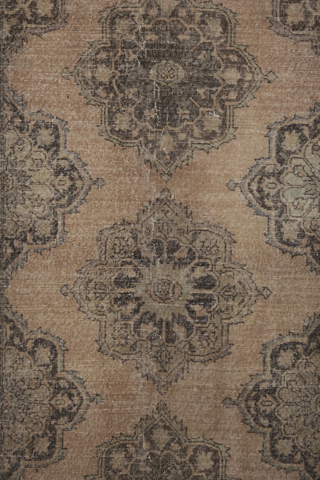 1960s Anatolian Turkish Hand Knotted Runner 3'7' X 12'5'' photo vintage