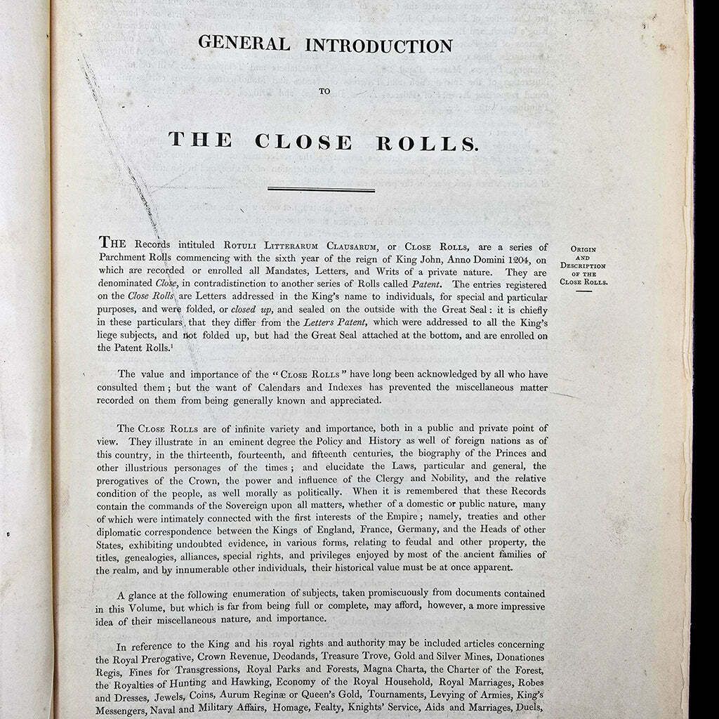 Large Antique Reference Book, The Close Rolls, Latin, Public Record, William IV photo 295.0