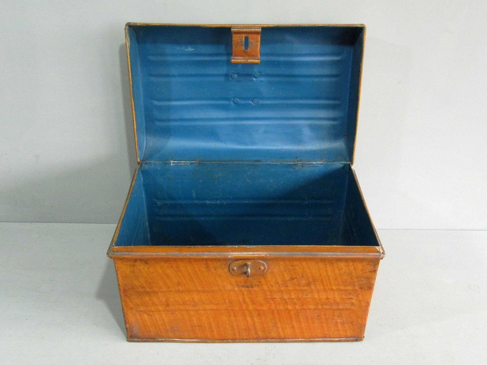 Antique Metal Trunk photo furniture