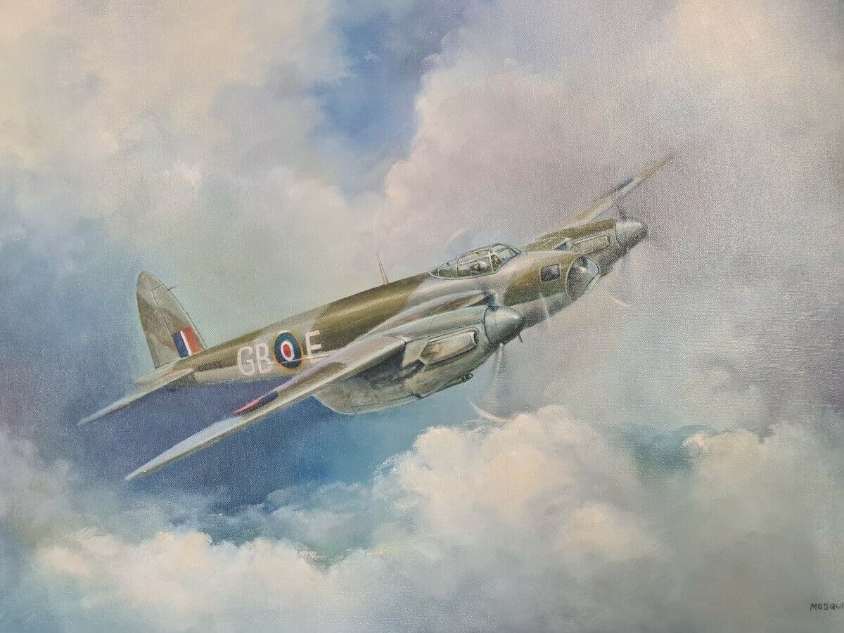 Painting Of A Mosquito Fighter By Bill Cockburn photo for sale