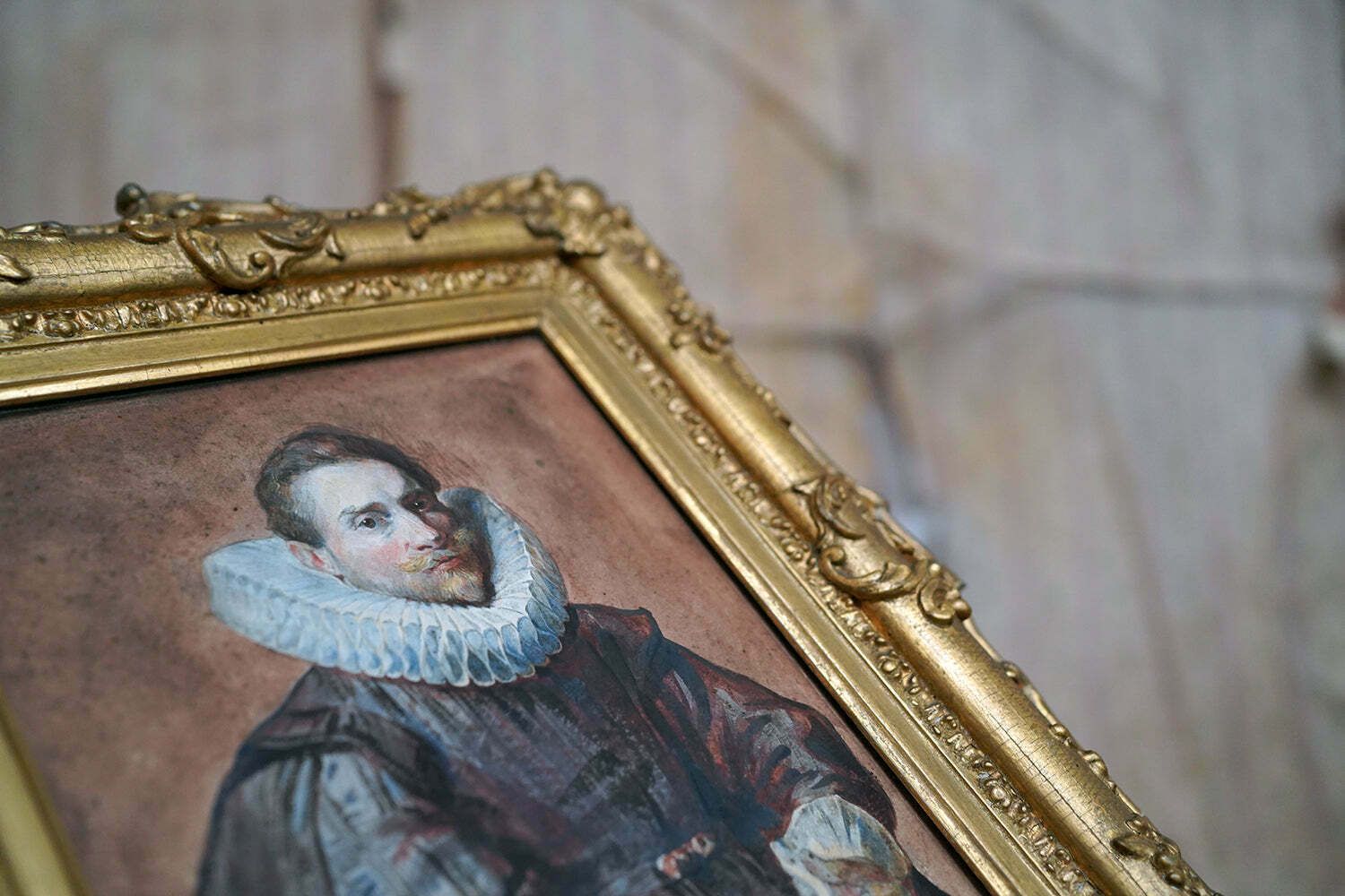 After Sir Anthony Van Dyck; A Mid 19thc Watercolour Portrait Of A Gentleman Putting On His Gloves C.1830 40 photo vintage