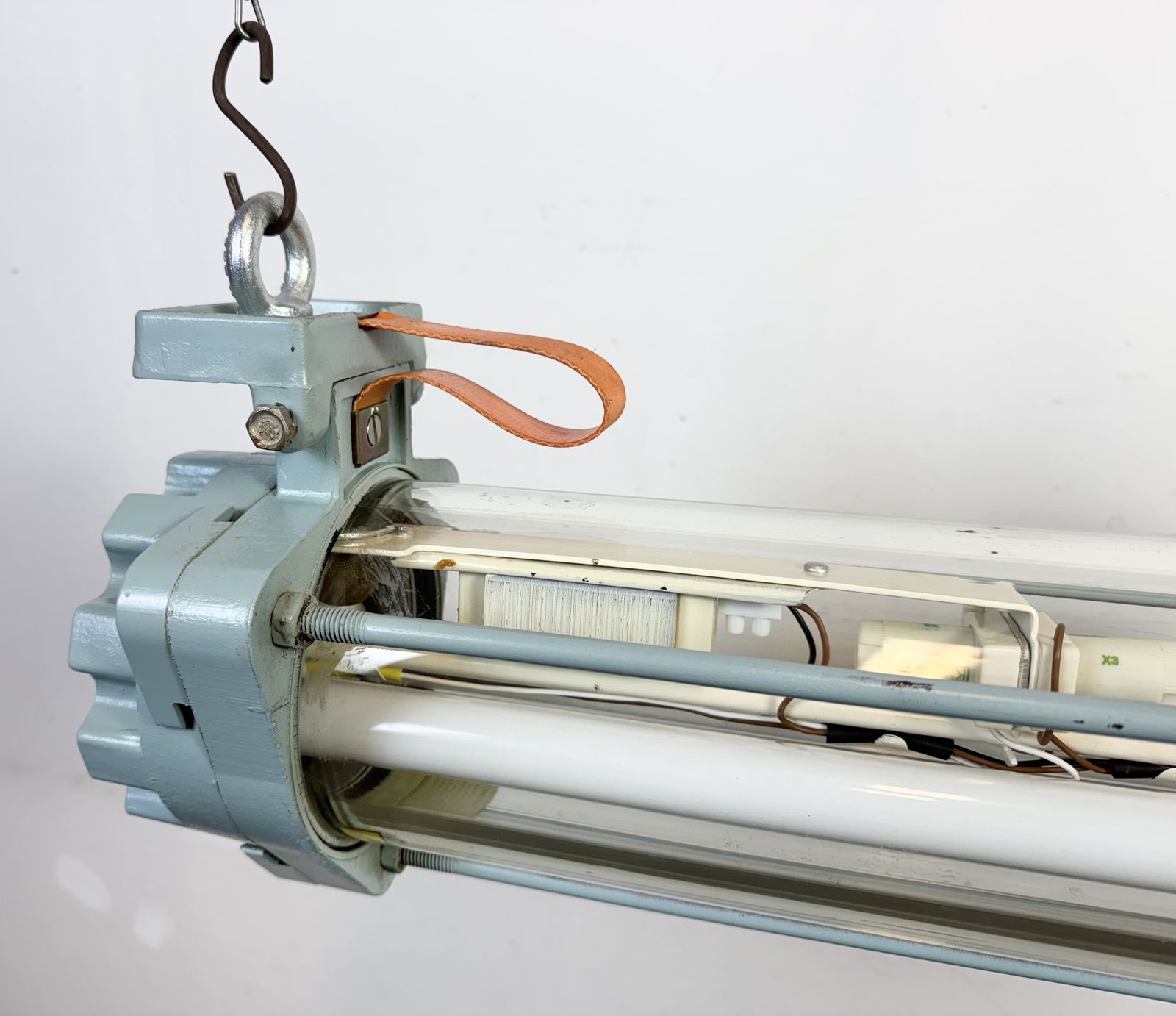 Industrial East German Fluorescent Tube Light From Leuchtenbau Wittenberg, 1980s photo buy