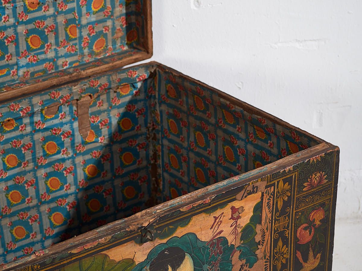 Dark Antique Oriental Trunk (C.1900) #4 photo buy