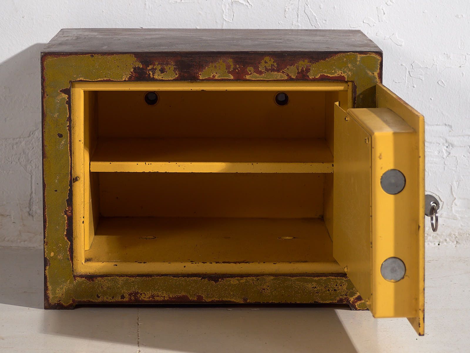 Antique Safe Box With Green Patina (C.1920) #4 photo vintage