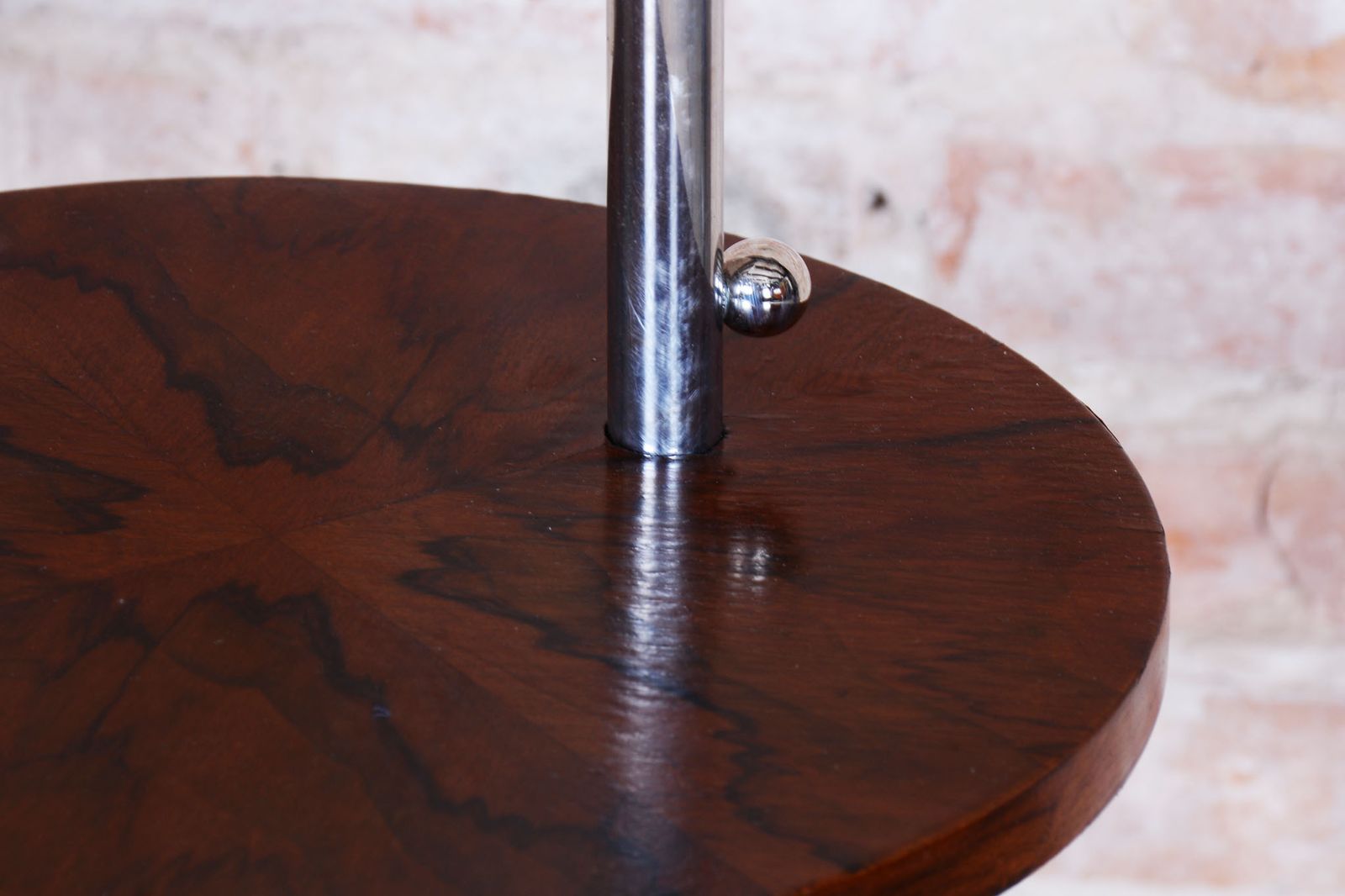 Restored Bauhaus Floor Lamp, By Hana Kučerová Záveská, Walnut, Czech, 1930s photo 1250.0