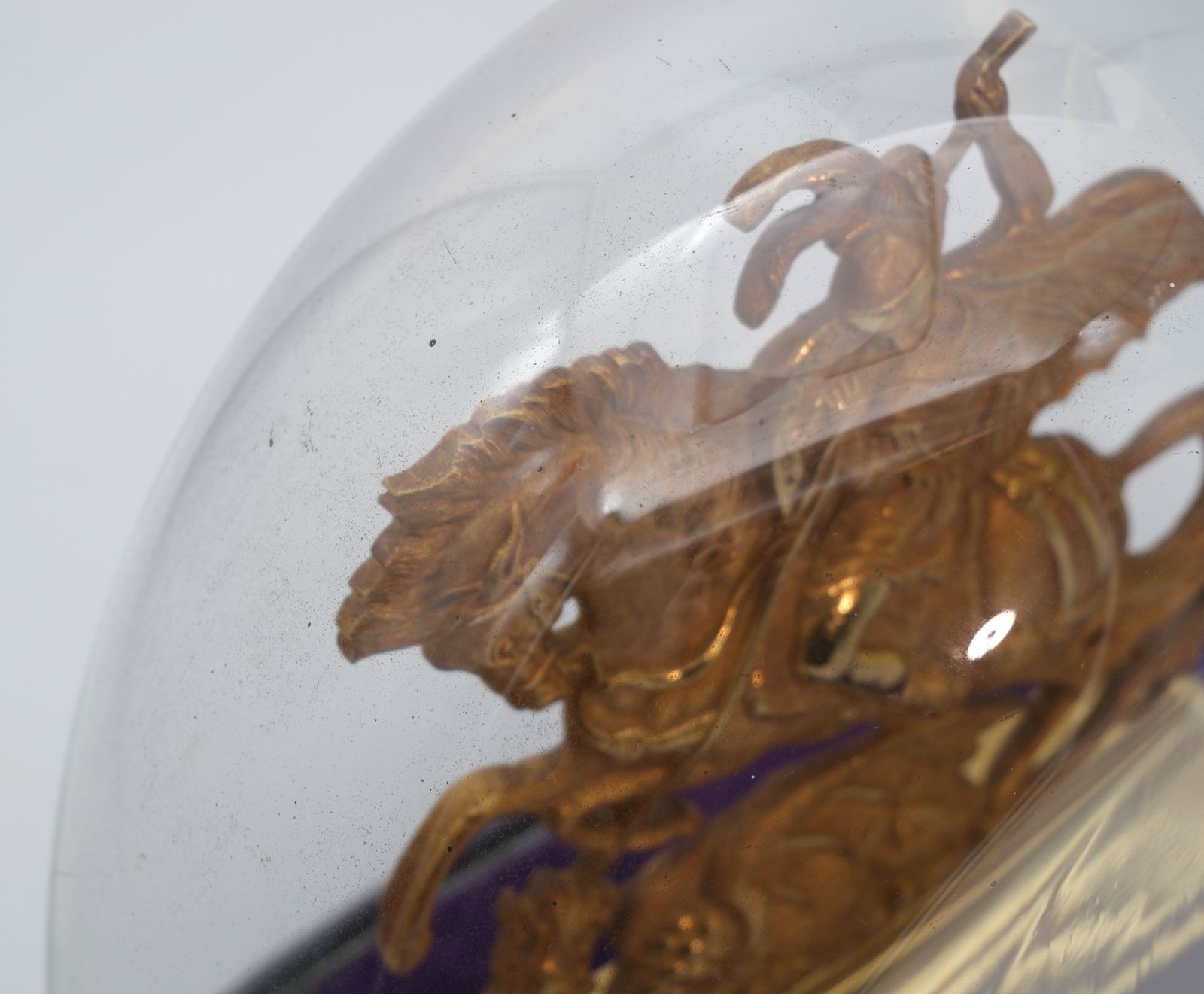 Home Decor 19th Century Bronze & Ormolu Saint George & The Dragon In Domed Glass Display Cloche Circa 1860 photo