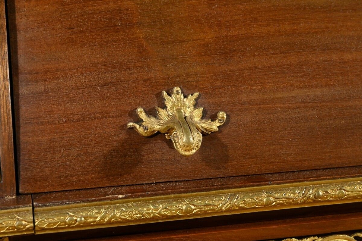 photo vintage Louis XVI Style Mahogany Cylinder Desk – Part 2 Of The 19th Century