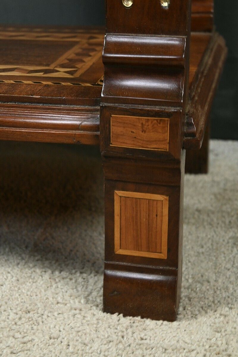 photo vintage Rare Small Marquetry Display Cabinet, Louis XVI Style – Mid 19th Century
