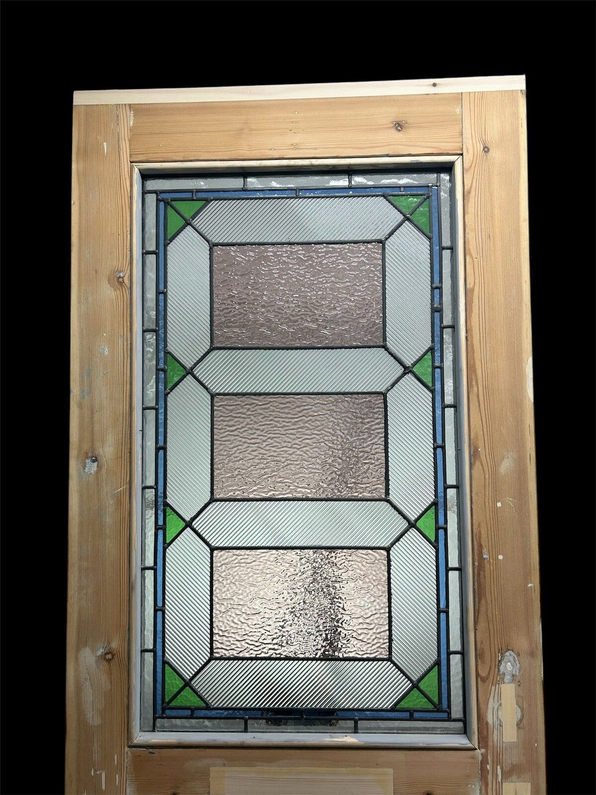 photo furniture Art Deco Stained Glass Front Door Period Old Reclaimed Antique Wood Leaded 20 30
