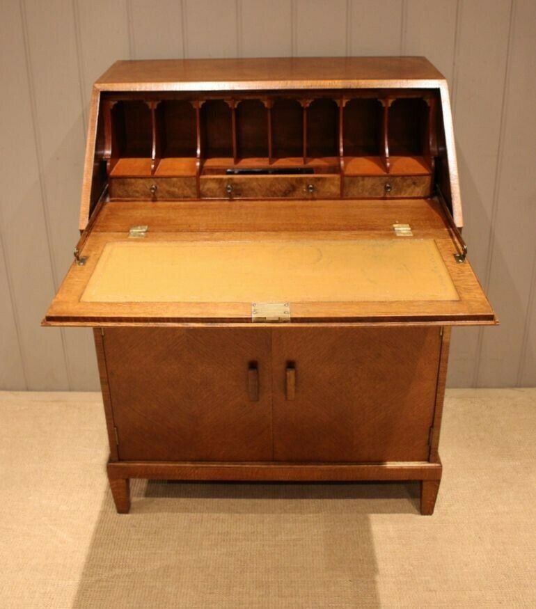 Light Oak Bureau, 1930s, Vintage photo furniture
