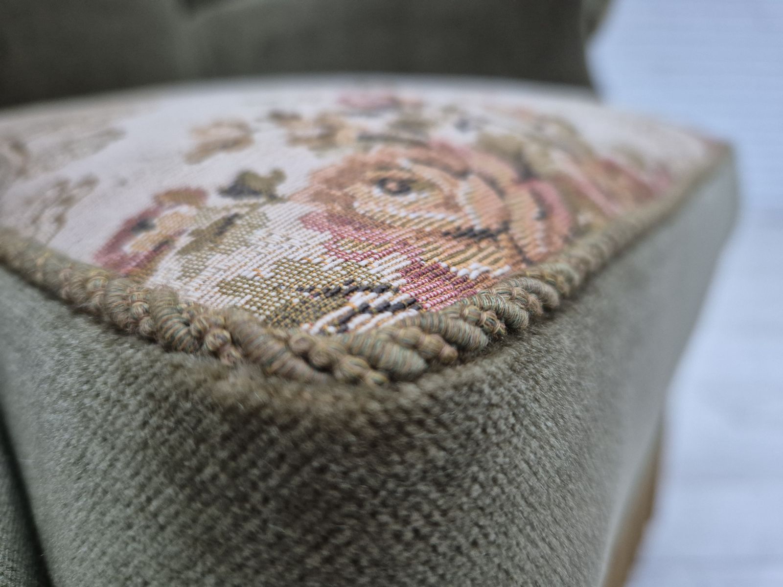 1970s, Danish Highback Armchair, Original Condition, Furniture Velour. photo vintage
