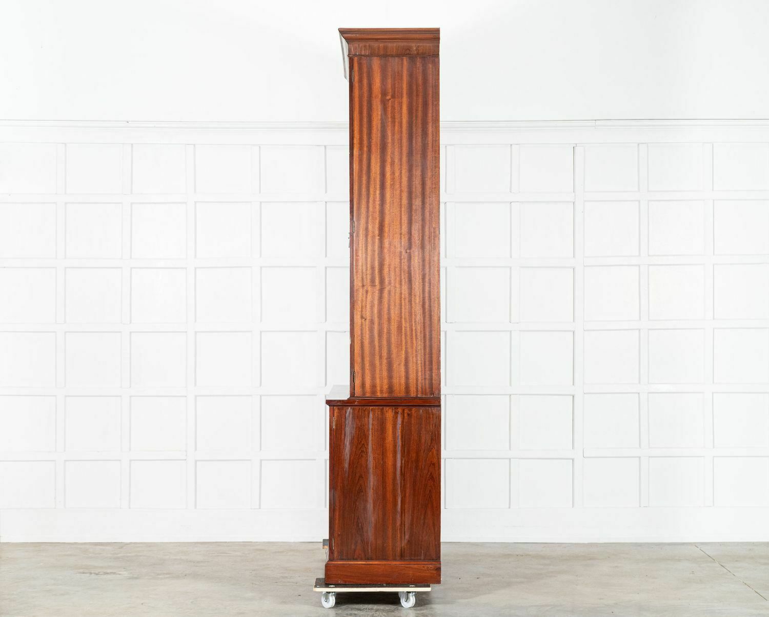 Monumental Irish Georgian Mahogany Glazed Bookcase photo buy