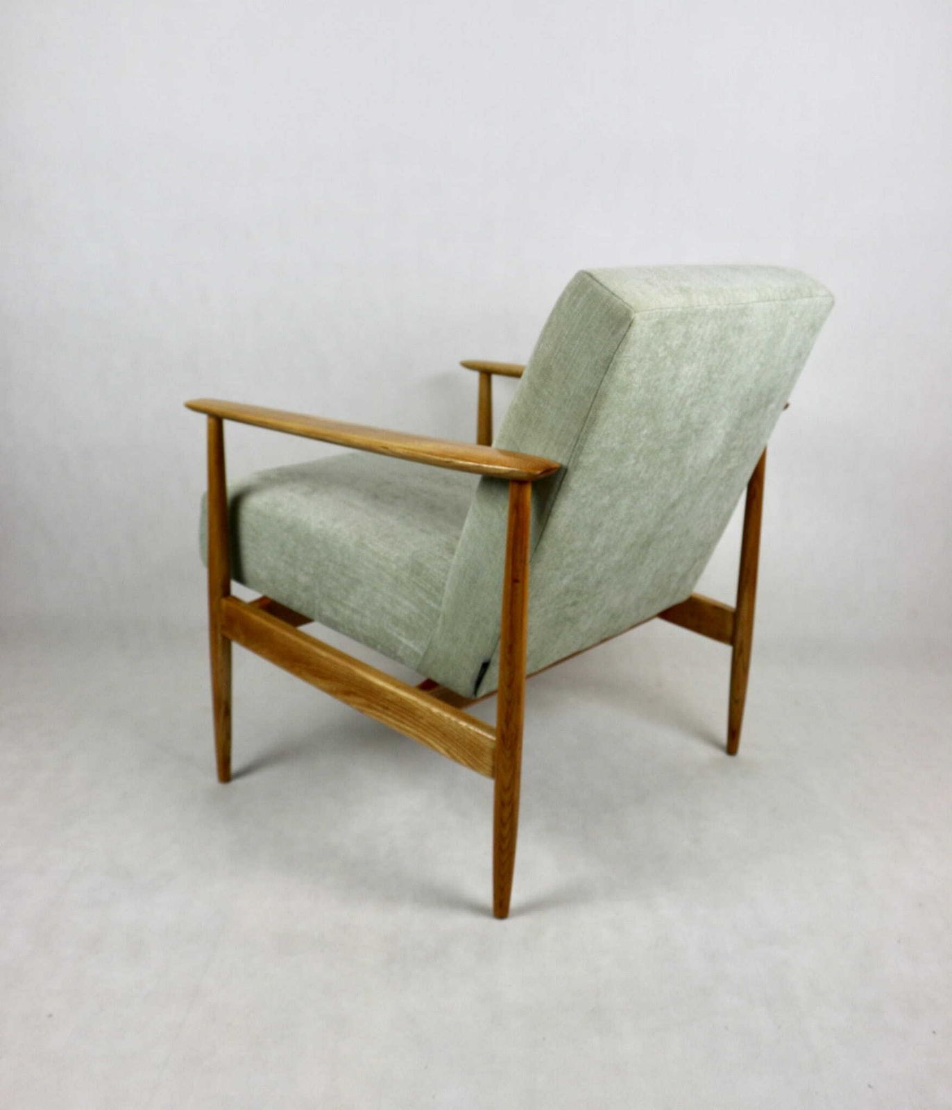 Vintage Danish Armchair, 70s Light Green   Light Ash Wood   2 Pieces Available photo vinterior