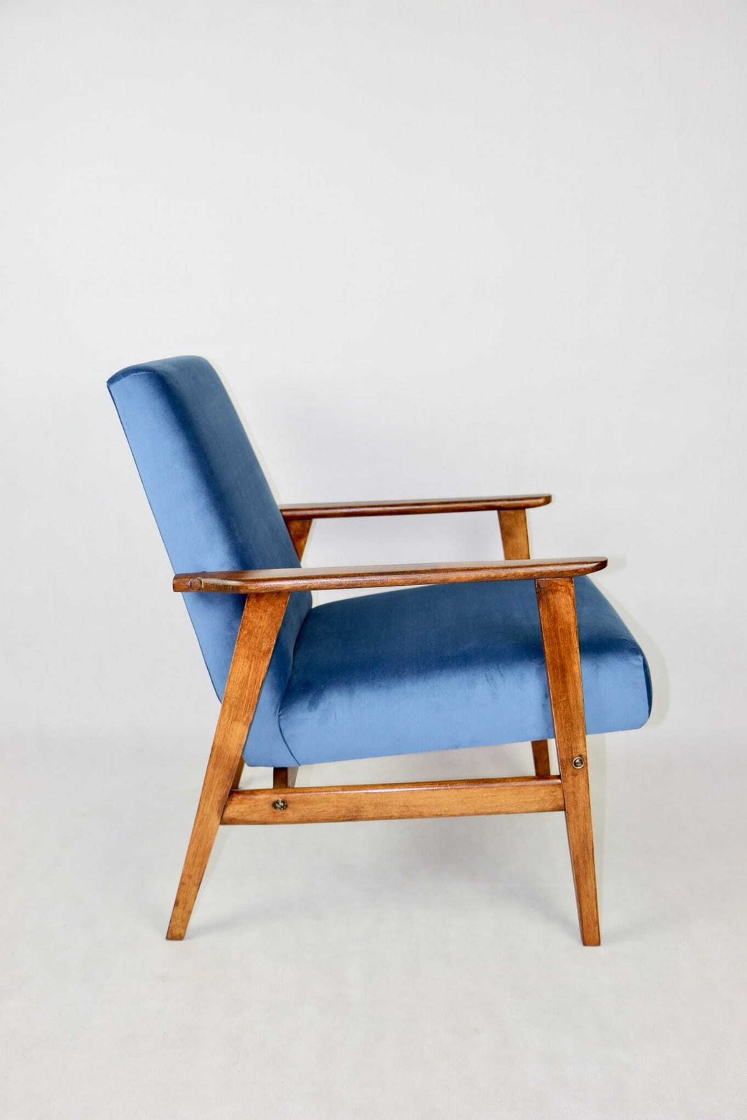 "Lis" Armchair, 1970s, Sea Blue, Designed By Henryk Lis photo vintage