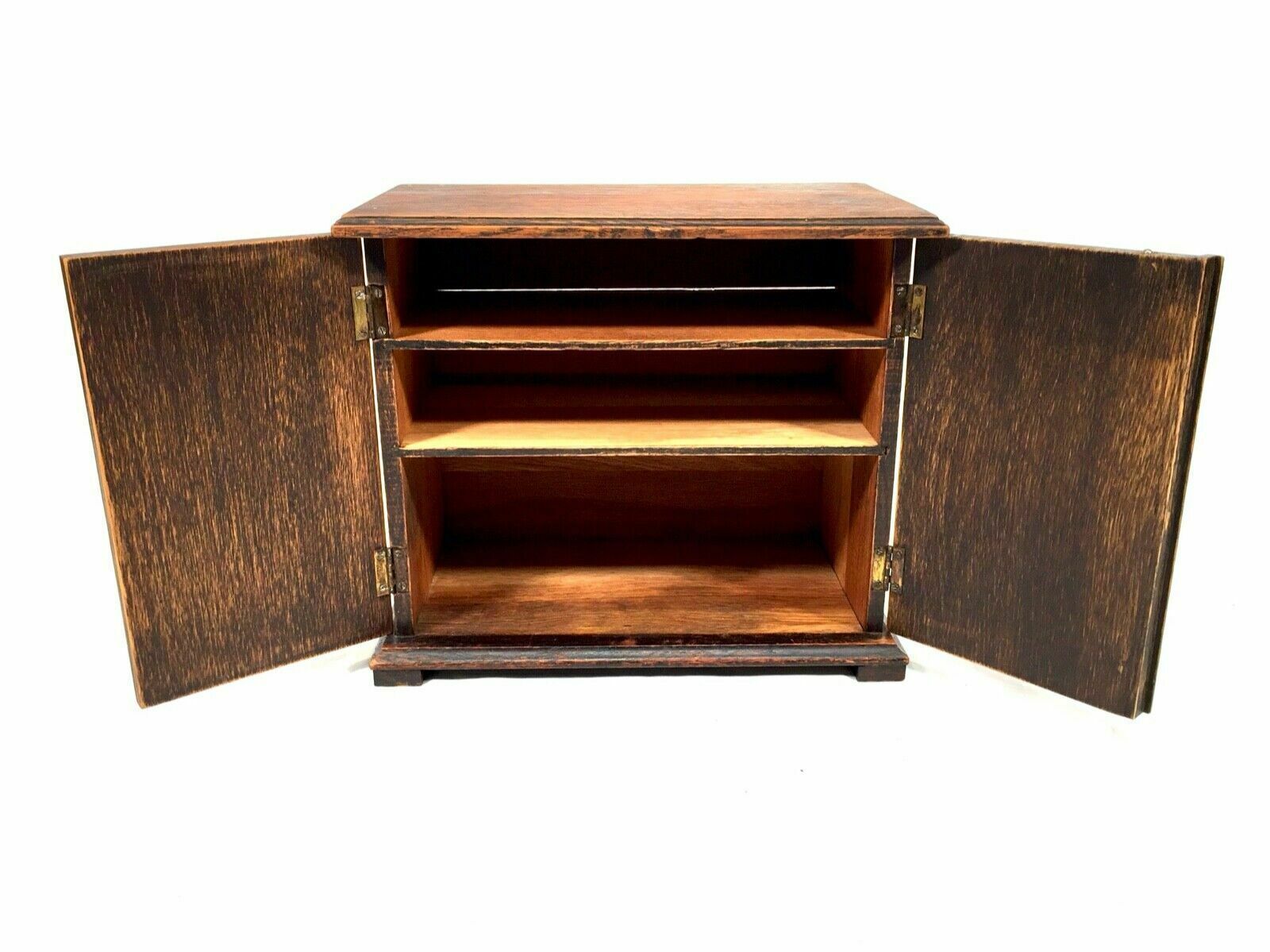 Antique Wooden Oak Desktop Letter Rack / Stationery Box / Storage Cabinet C.1920 photo 179.0