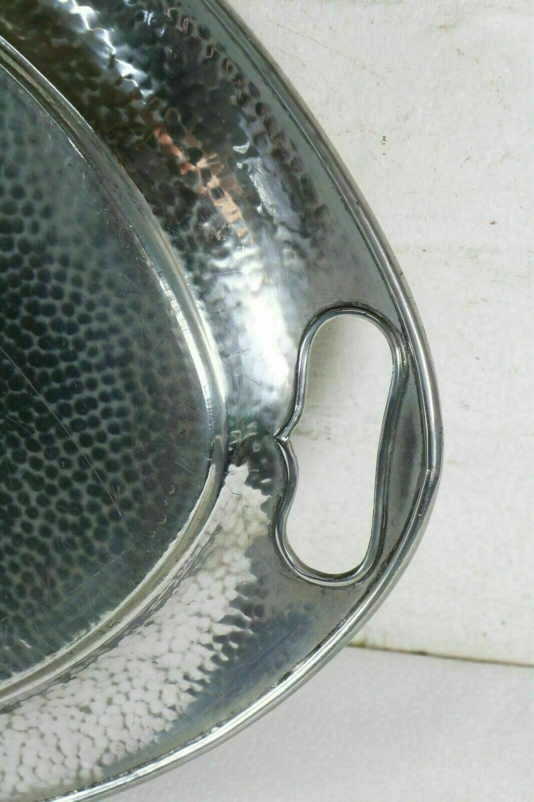 Arts And Crafts Pewter Antique Serving Tray English Pewter Circa 1910 photo vintage