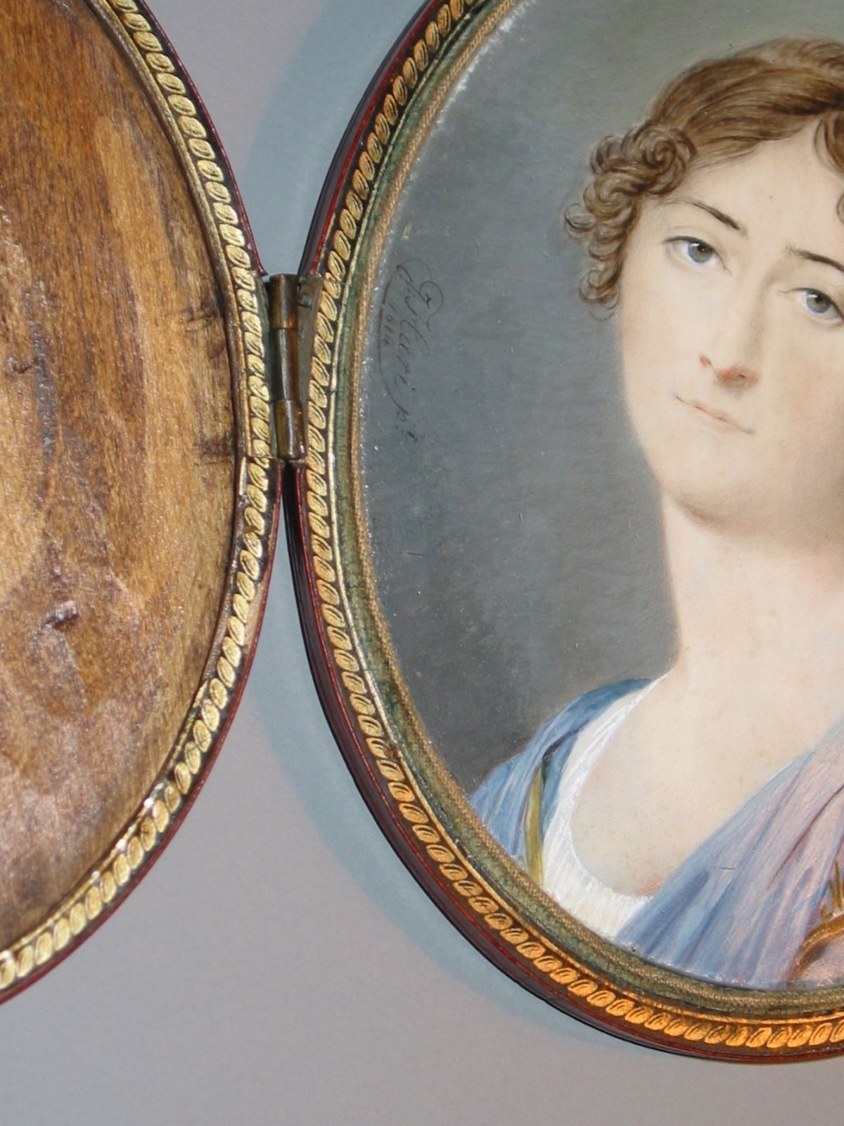Hari: Portrait Miniature Of A Young Lady In Empire Gown photo furniture