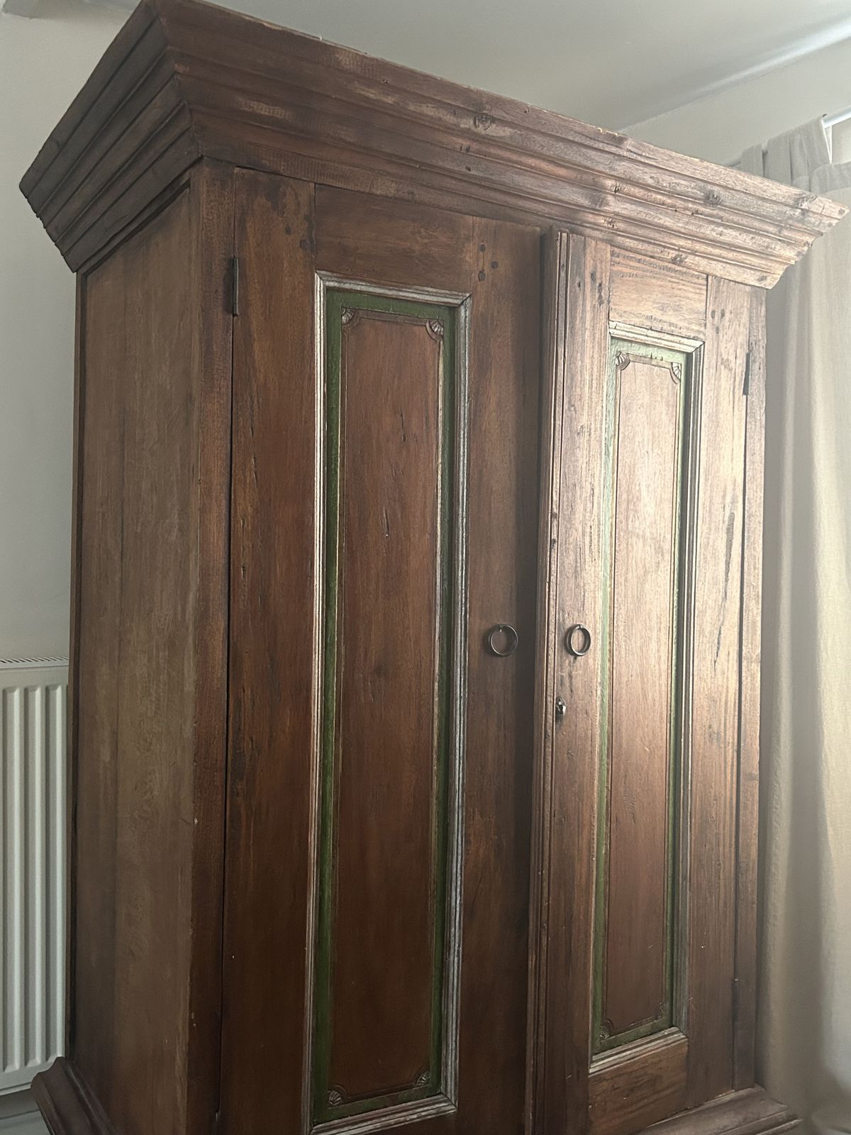 19th Century  Indian Colonial Teakwood Wardrobe