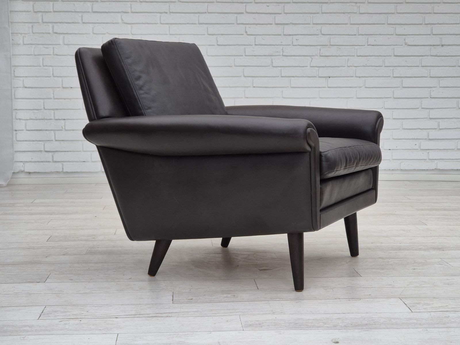 Ca. Jaren 1960, Deens Design Van Aage Christiansen, Model "Diplomat", Fauteuil Met Voetenbank. photo 1490.0
