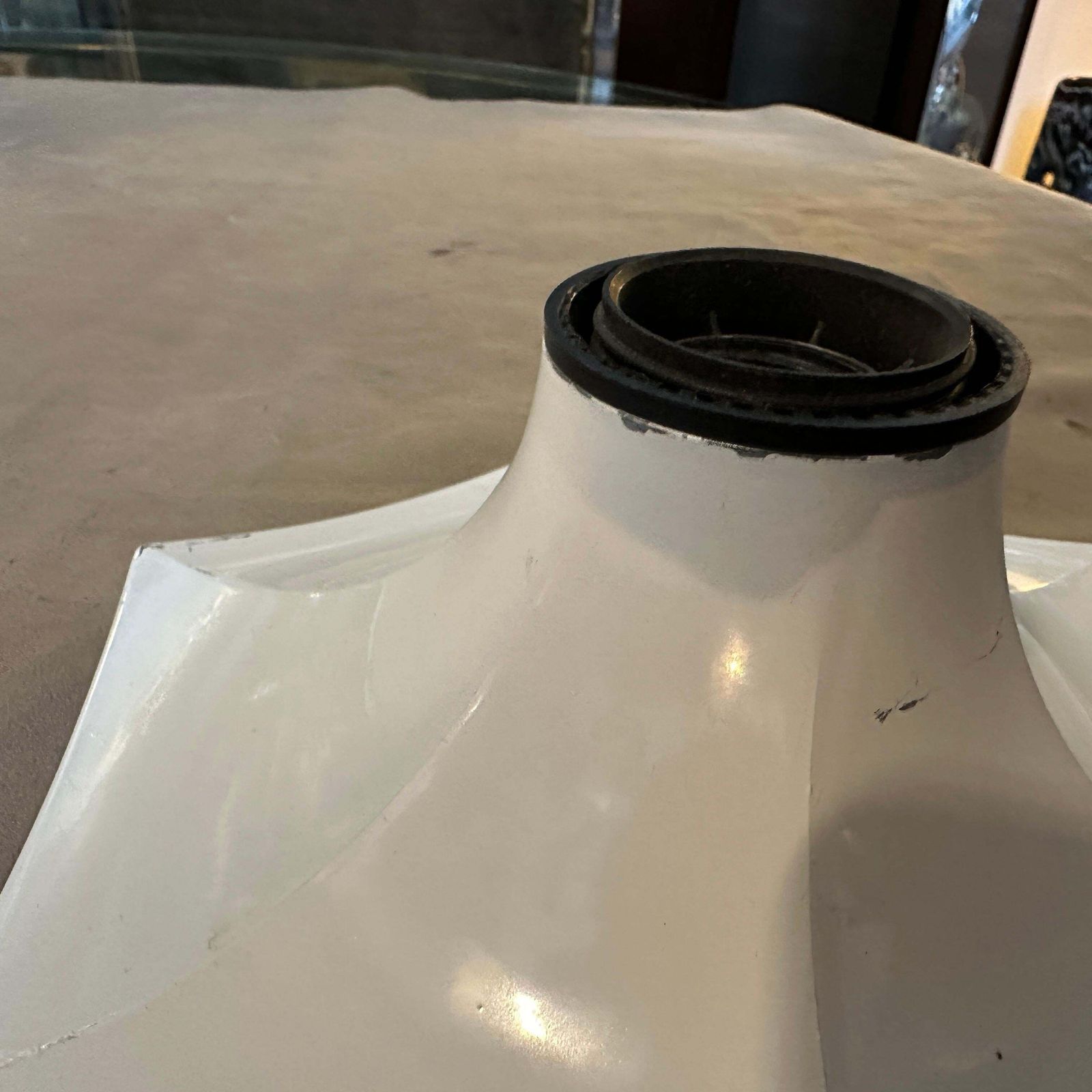 377.0 1970s Space Age Fosnova Mod. Cloe 508 White Painted Metal Wall Sconce photo