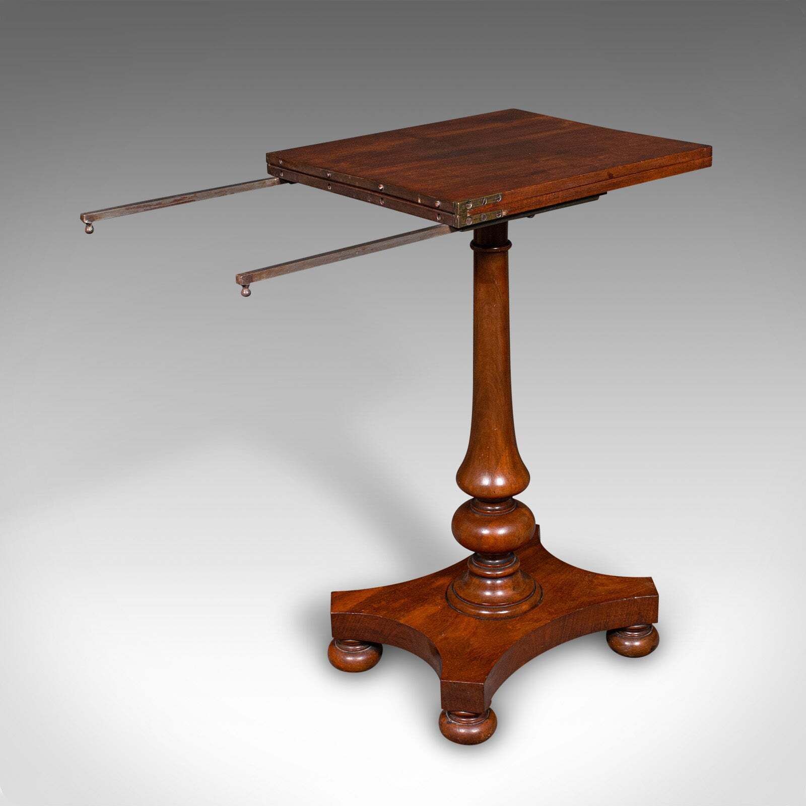 Antique Calligrapher's Extending Table, English, Cantilever, Chairside, Regency photo for sale