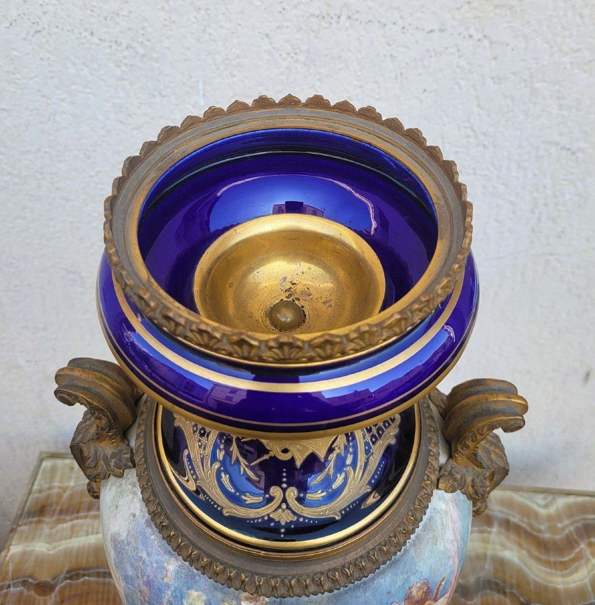 In The Taste Of Sèvres, Large Porcelain And Bronze Vase, 19th Century photo furniture