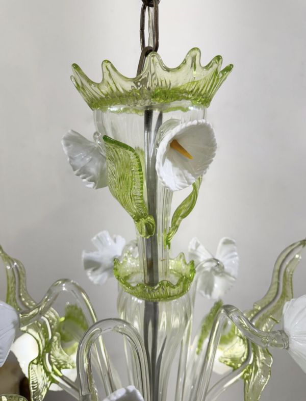 Mid Century Modern Chandelier, Italy, Murano Glass, 1950s photo buy