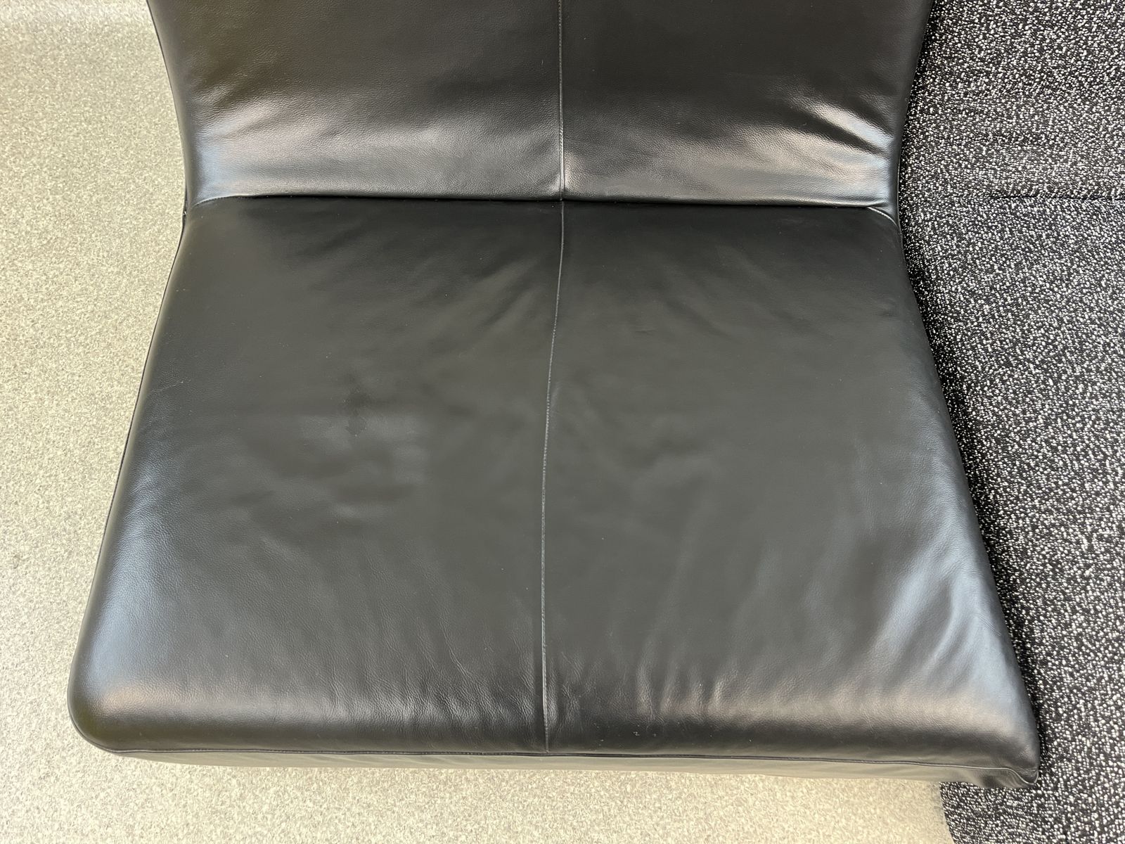 Black Leather & Fabric Confluences Two Seater Sofa By Ligne Roset photo vinterior