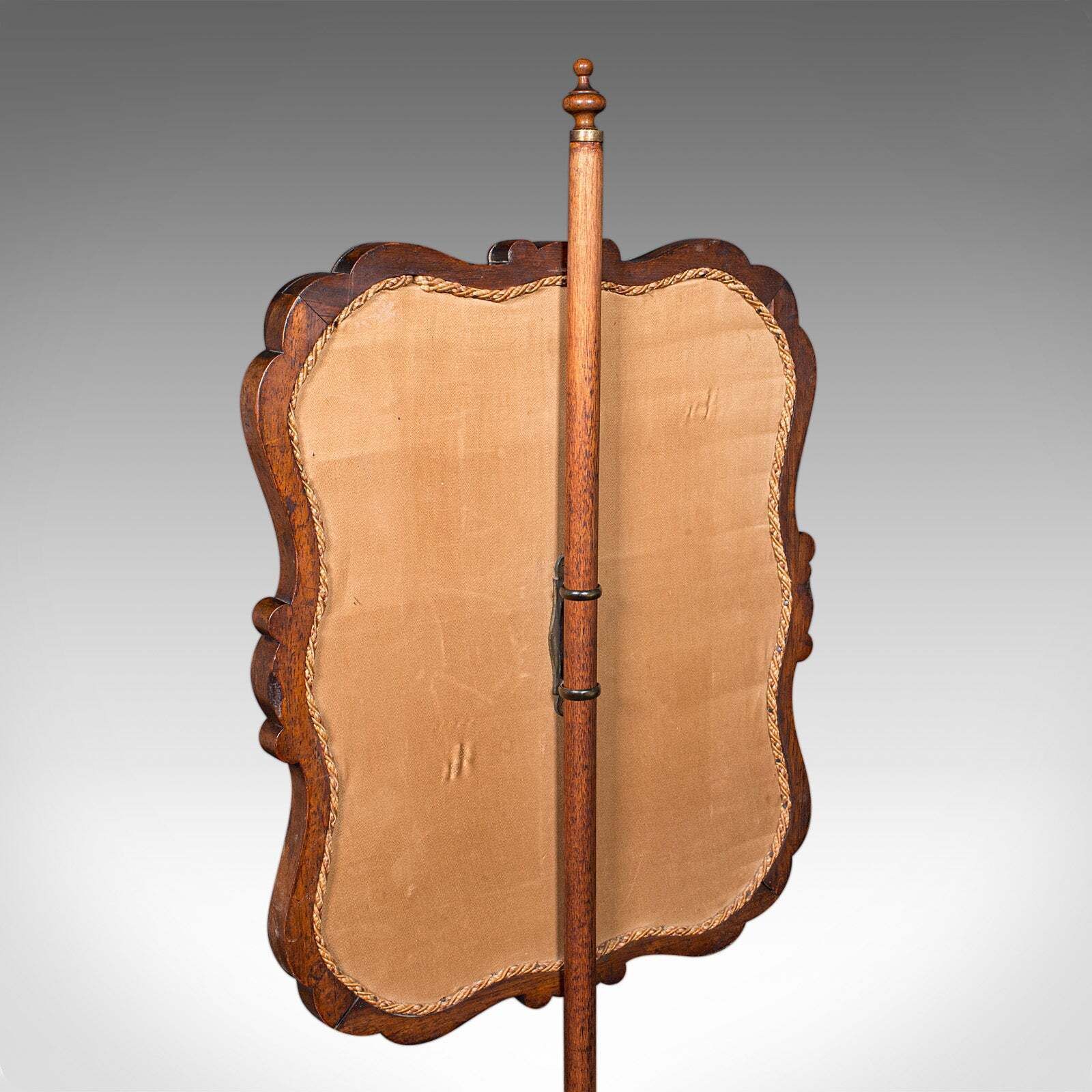photo furniture Antique Fireside Pole Screen, English, Needlepoint, Adjustable, William IV, 1835