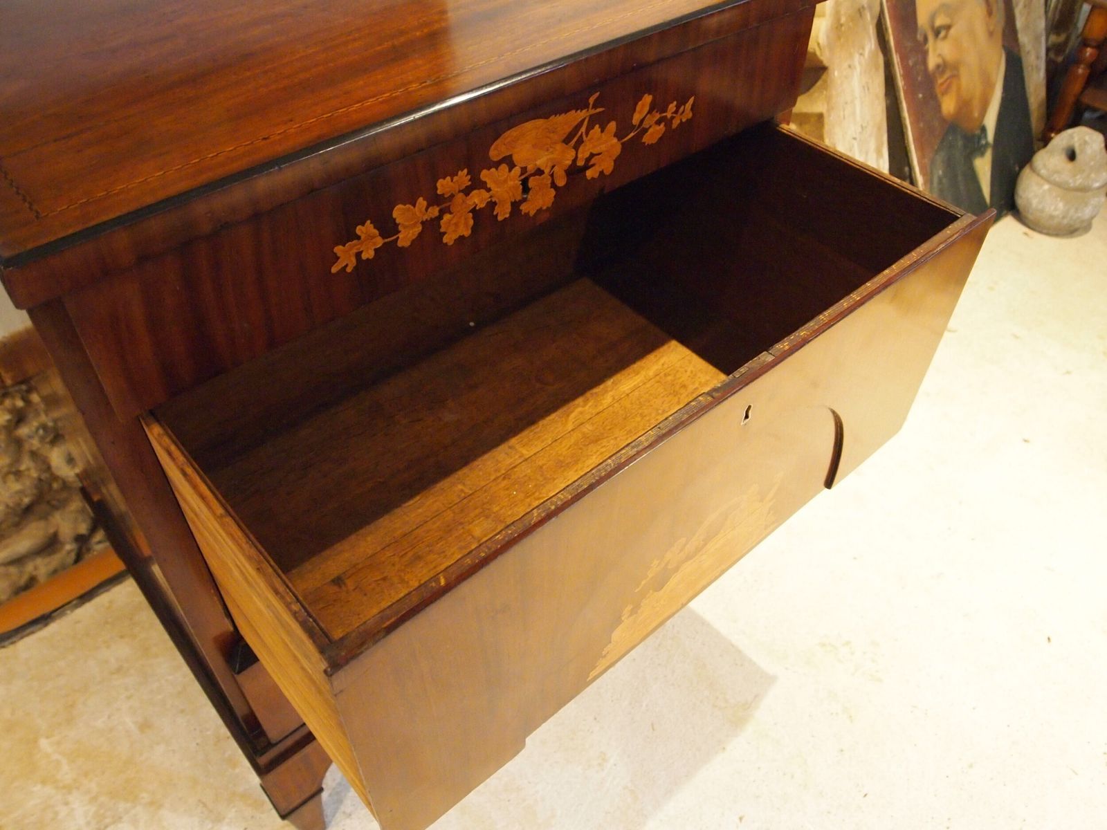 Chest Of Drawers Rare Italian Inlaid Commode C1810 photo vintage