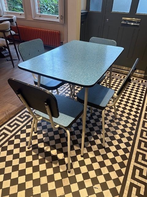1960s Vintage Formica Dining Table With Four Chairs photo buy