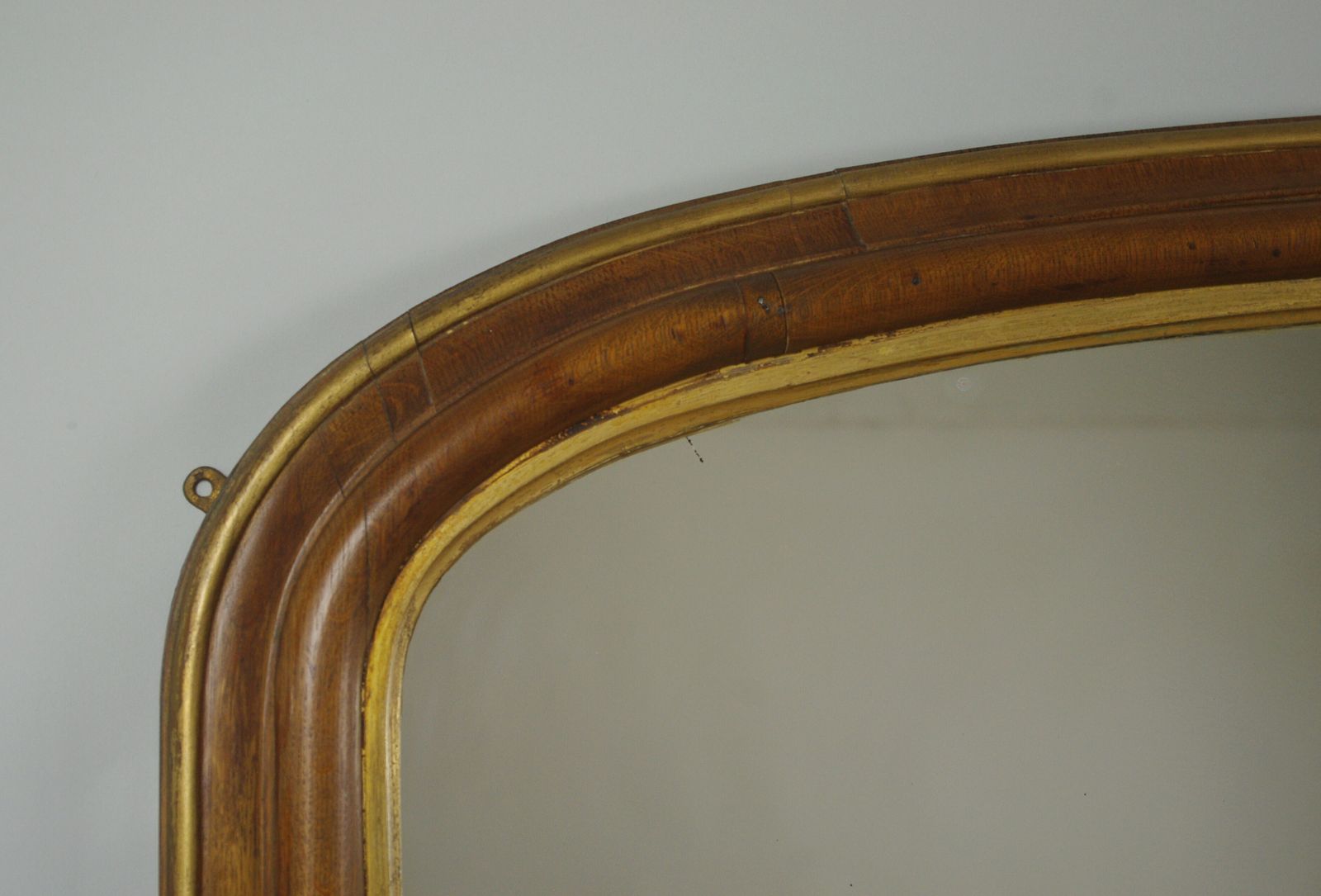 Large Victorian Oak And Parcel Gilt Arch Top Overmantle Mirror photo 2950.0