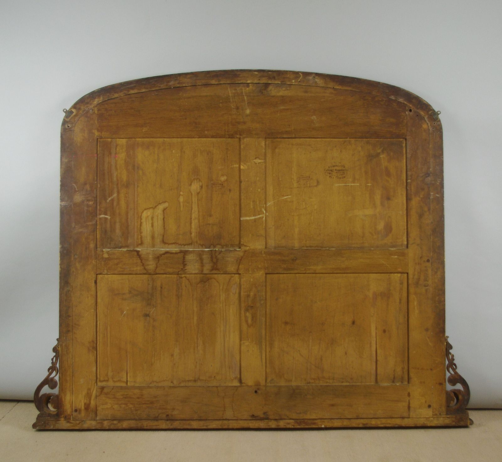 Home Decor Large Victorian Oak And Parcel Gilt Arch Top Overmantle Mirror photo