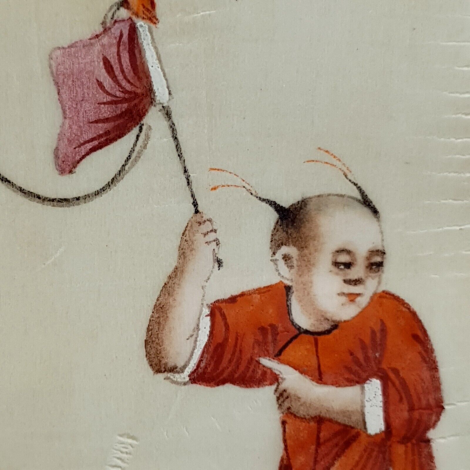 Antique Chinese Pith Paper Painting 19th Century Qing Dynasty Music Festival photo 250.0