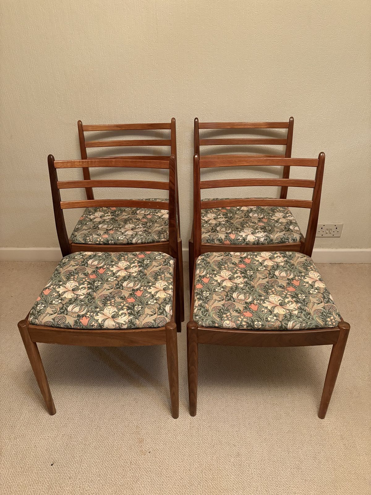 4 X G Plan Teak Dining Chairs Designed By Victor Wilkins photo for sale