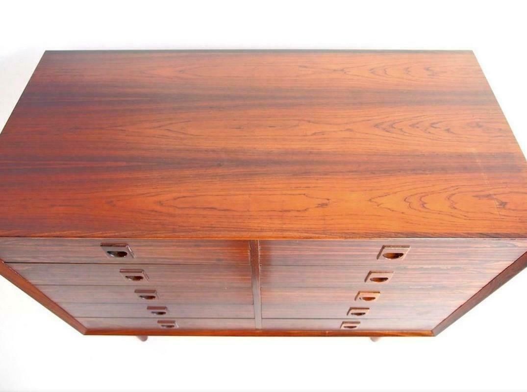 Danish Modern Hardwood Commode With Ten Drawers photo vinterior